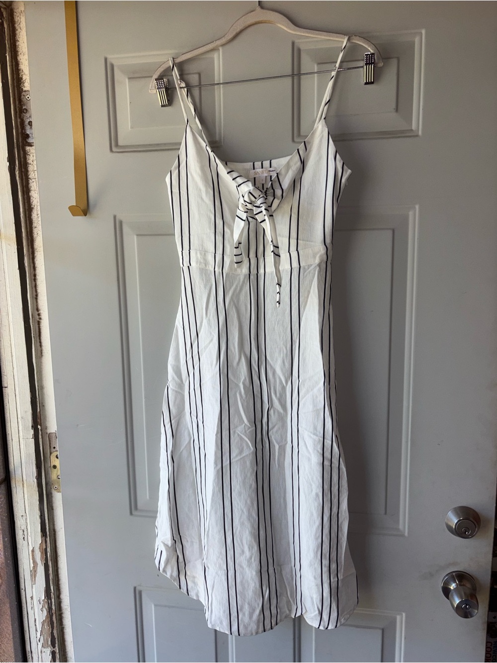 Sancia white/black striped dress size S